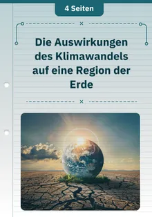 Die Auswirkungen des Klimawandels auf eine Region der Erde