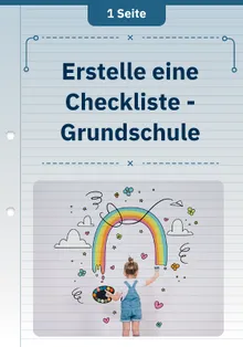 Erstelle eine Checkliste - Grundschule
