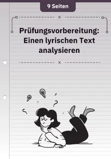 Prüfungsvorbereitung: Einen lyrischen Text analysieren