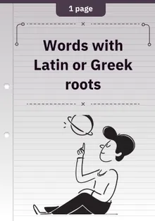 Words with Latin or Greek roots