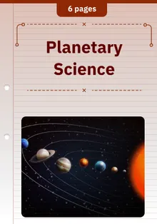 Planetary Science