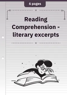 Reading Comprehension - literary excerpts