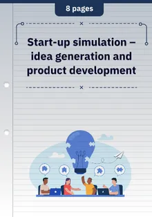 Start-up simulation – idea generation and product development
