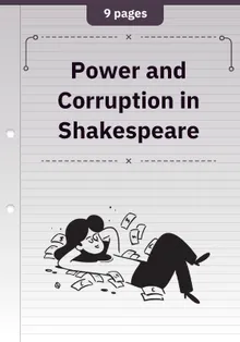 Power and Corruption in Shakespeare