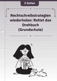 Rechtschreibstrategien wiederholen: Rettet das Drehbuch (Grundschule)