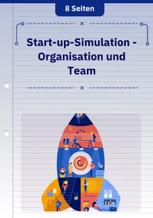 Start-up-Simulation - Organisation und Team