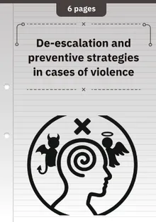 De-escalation and preventive strategies in cases of violence 