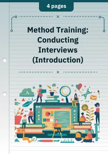 Method Training: Conducting Interviews (Introduction)