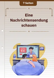 Eine Nachrichtensendung schauen