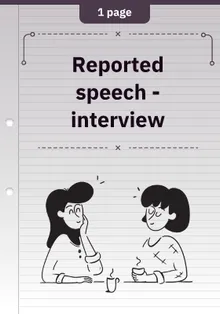 Reported speech - interview