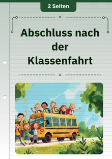 Abschluss nach der Klassenfahrt