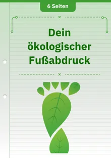 Dein ökologischer Fußabdruck