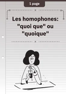 Les homophones: "quoi que" ou "quoique"