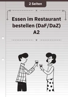 Essen im Restaurant bestellen (DaF/DaZ) A2