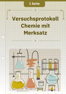 Versuchsprotokoll Chemie mit Merksatz