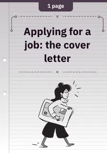Applying for a job: the cover letter