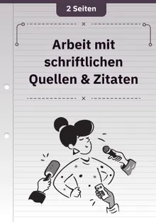 Arbeit mit schriftlichen Quellen & Zitaten