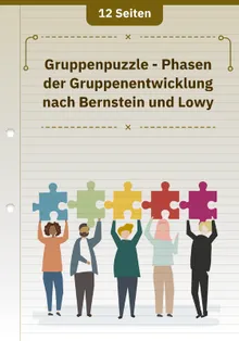 Gruppenpuzzle - Phasen der Gruppenentwicklung nach Bernstein und Lowy