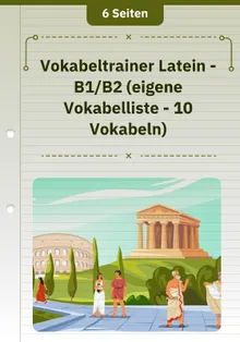 Vokabeltrainer Latein - B1/B2 (eigene Vokabelliste - 10 Vokabeln) 