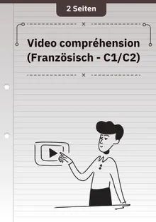 Compréhension de la vidéo (Französisch - C1/C2)