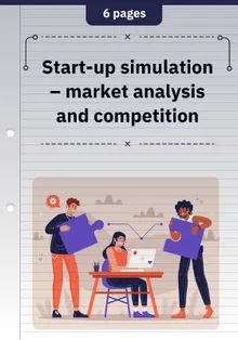 Start-up simulation – market analysis and competition