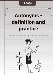 Antonyms - definition and practice
