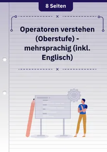 Operatoren verstehen (Oberstufe) - mehrsprachig (inkl. Englisch)
