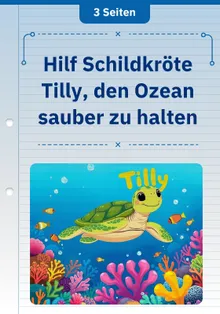 Hilf Schildkröte Tilly, den Ozean sauber zu halten
