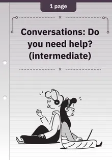 Conversations: Do you need help? (intermediate)