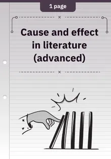 Cause and effect in literature (advanced)