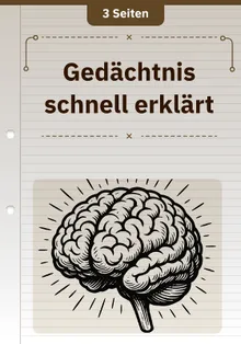 Gedächtnis schnell erklärt