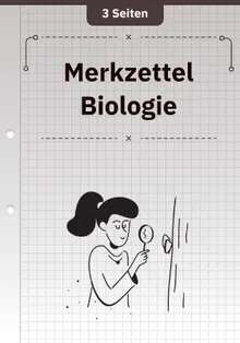 Merkzettel Biologie