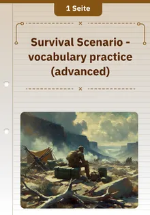 Survival Scenario - vocabulary practice (advanced)