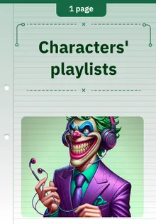 Characters' playlists
