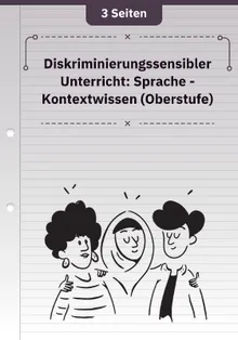 Diskriminierungssensibler Unterricht: Sprache - Kontextwissen (Oberstufe)