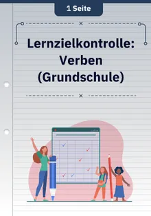Lernzielkontrolle: Verben (Grundschule)