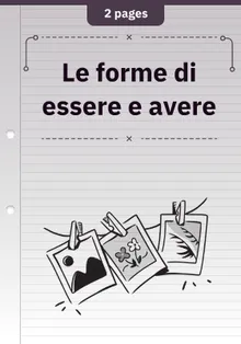 Le forme di essere e avere