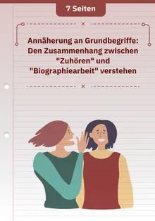 Annäherung an Grundbegriffe: Den Zusammenhang zwischen "Zuhören" und "Biographiearbeit" verstehen