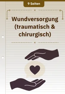 Wundversorgung (traumatisch & chirurgisch) 