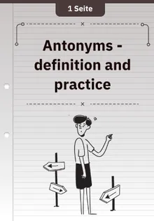 Antonyms - definition and practice