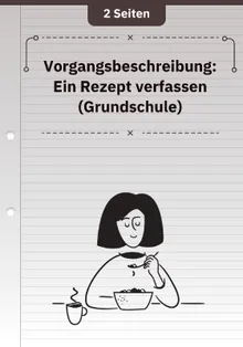 Vorgangsbeschreibung: Ein Rezept verfassen (Grundschule)