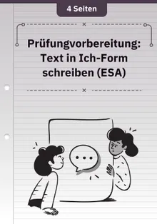 Prüfungsvorbereitung: Text in Ich-Form schreiben (ESA)