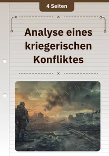 Analyse eines kriegerischen Konfliktes