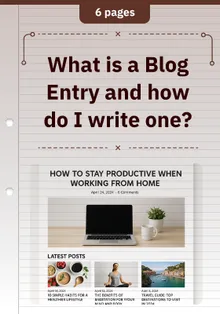 What is a Blog Entry and how do I write one?