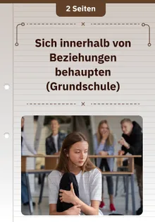 Sich innerhalb von Beziehungen behaupten (Grundschule)