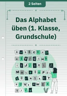 Das Alphabet üben (1. Klasse, Grundschule)