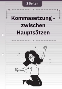 Kommasetzung - zwischen Hauptsätzen