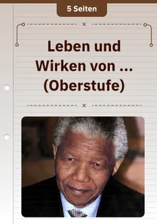 Leben und Wirken von ... (Oberstufe)