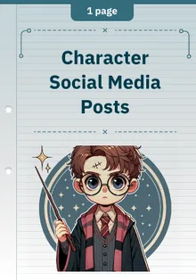 Character Social Media Posts