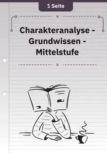 Charakteranalyse - Grundwissen - Mittelstufe